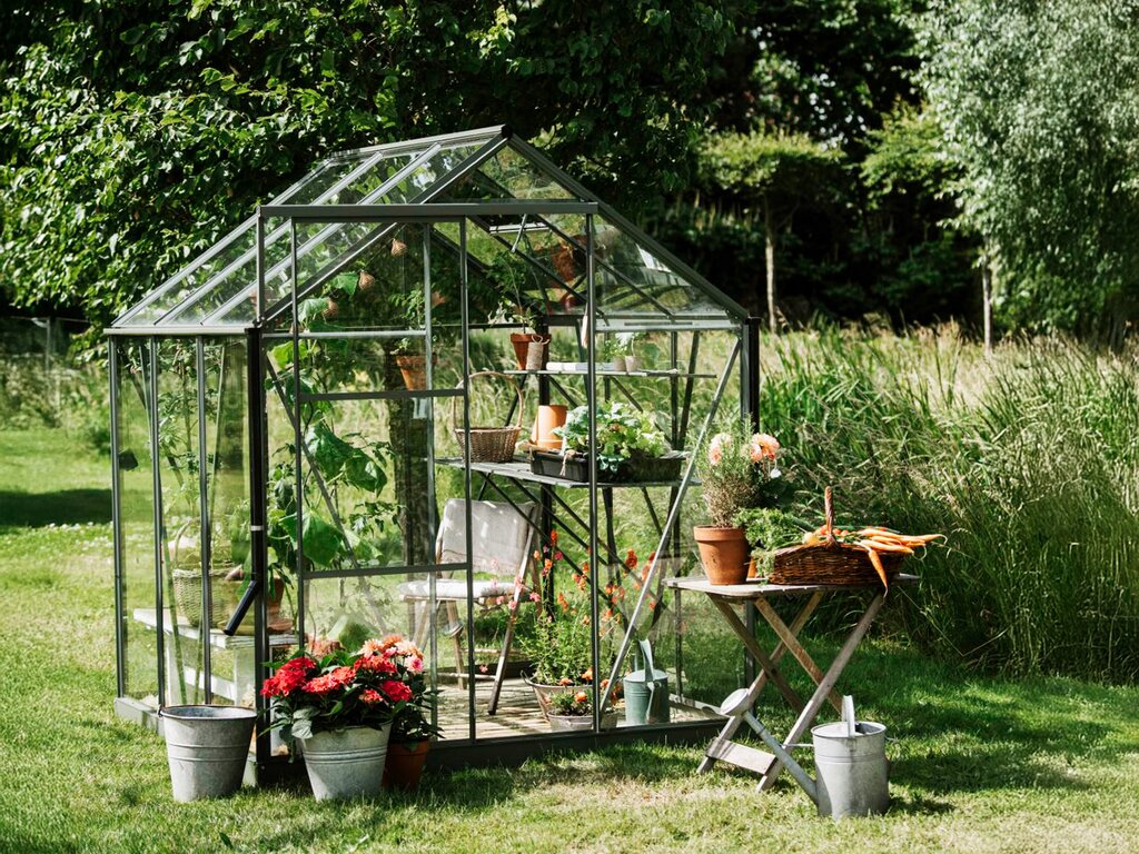 Drivhus Royal Well | Spire 3,7m²  | Olivengrå - Bilde 1