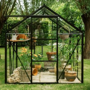 Drivhus Royal well Spire 7,2m² Sort