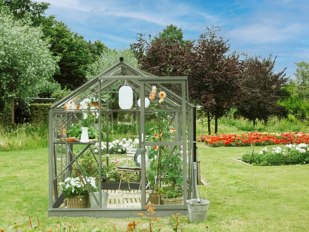 Drivhus Royal well | Solstuen 4,5m² | Olivengrå - Bilde 1