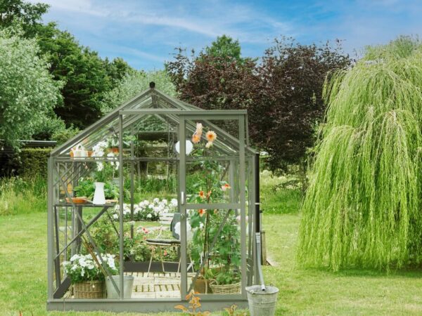 Large_08718215760825_A1N0 (Nettside)grønnny Drivhus Royal Well | Solstuen 6,1m² | Olivengrå