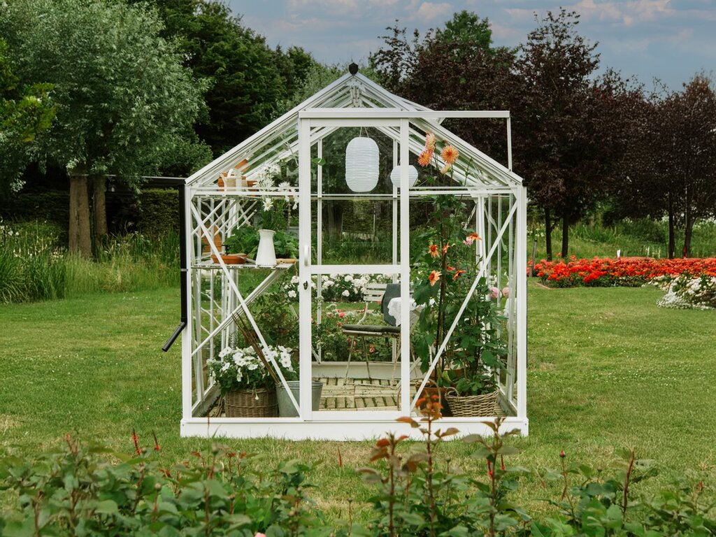 Drivhus Royal Well | Solstuen 7,5m² | Hvit - Bilde 1