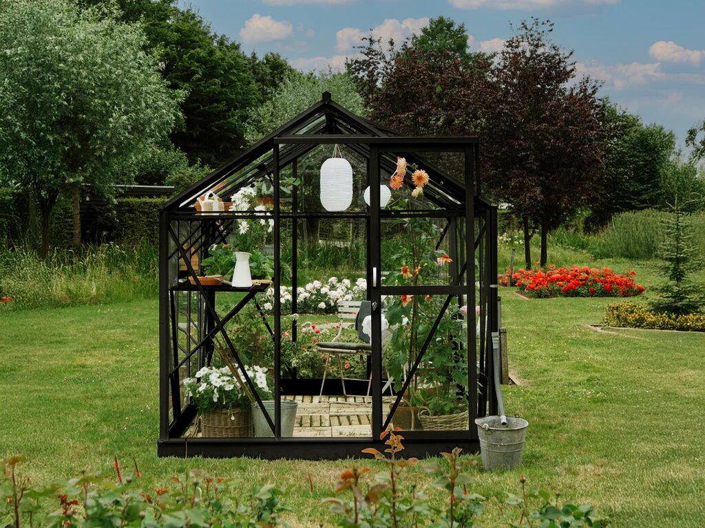 Drivhus Royal Well | Solstuen 7,5m² | Sort - Bilde 6