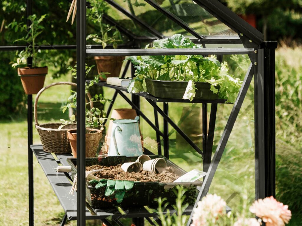 Drivhusbenk | Spire | 123cm | Sort - Bilde 1