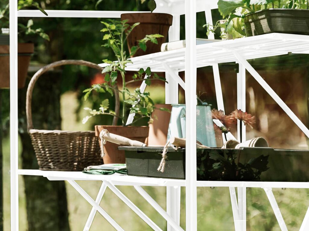 Drivhusbenk | Spire | 123cm | Hvit - Bilde 3