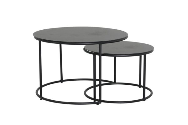 Large_110508_2 Sett med to loungebord D79,5/60cm Sort