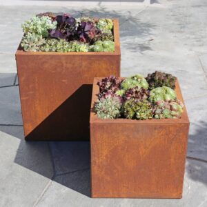 Blomsterkasse Rust 40x40cm