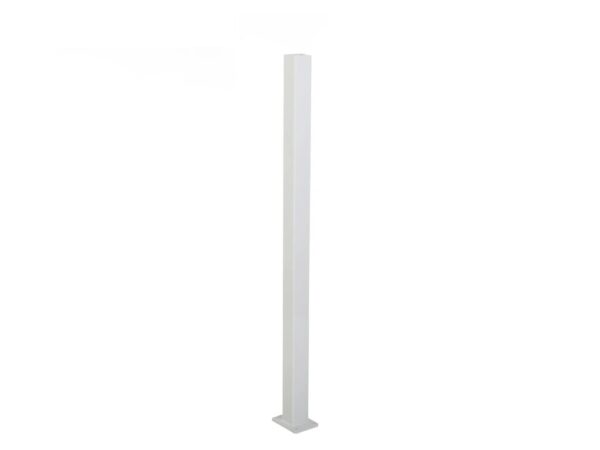 Stolpe Aluminium m/hatt 102 cm | Hvit