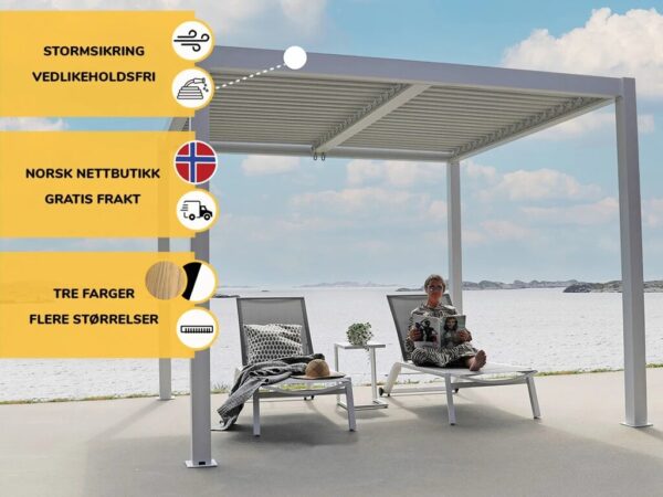 Pergola | Sørøya | 3x3m hvit