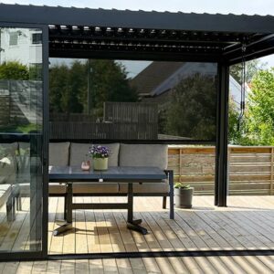 Pergola zip vegg | Sørøya | 270×218 | sort