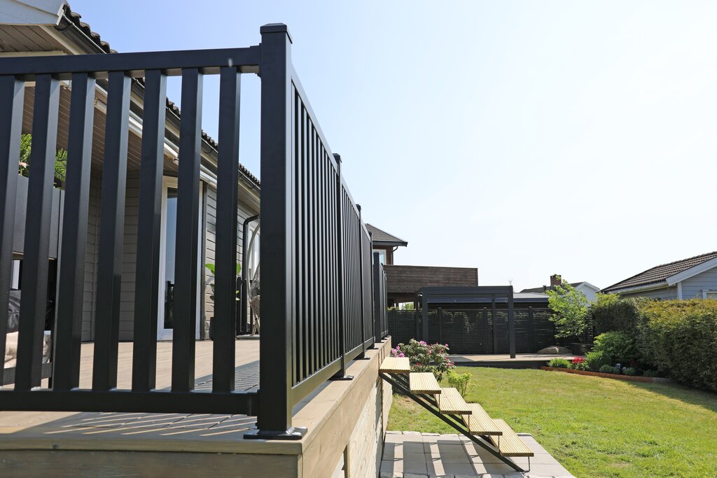 Rekkverk aluminium | sort - Bilde 2