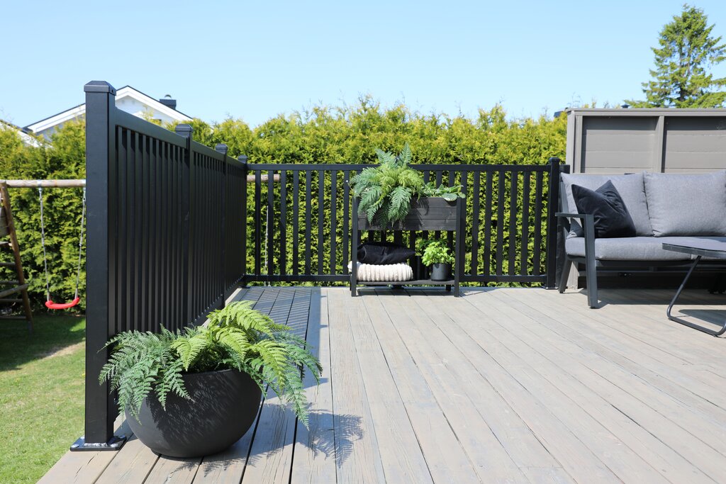 Stolpe Aluminium m/hatt 102 cm | Sort - Bilde 2