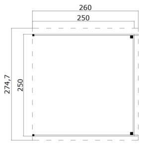 Large_Ås sidetak plantegning Ås takutspring | 250 x 250 cm