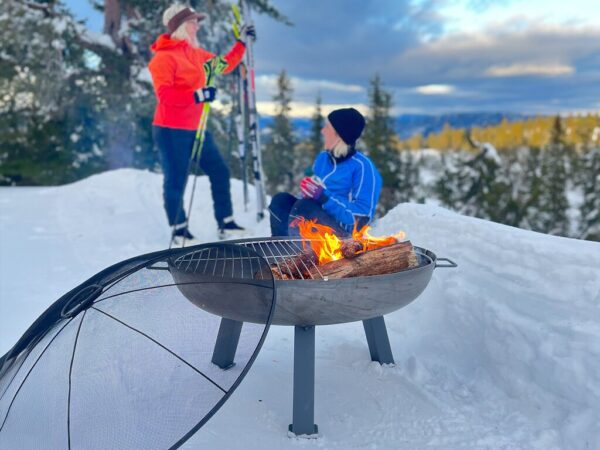 Large_Bålpanne stål med rist Bålpanne støpejern 75cm