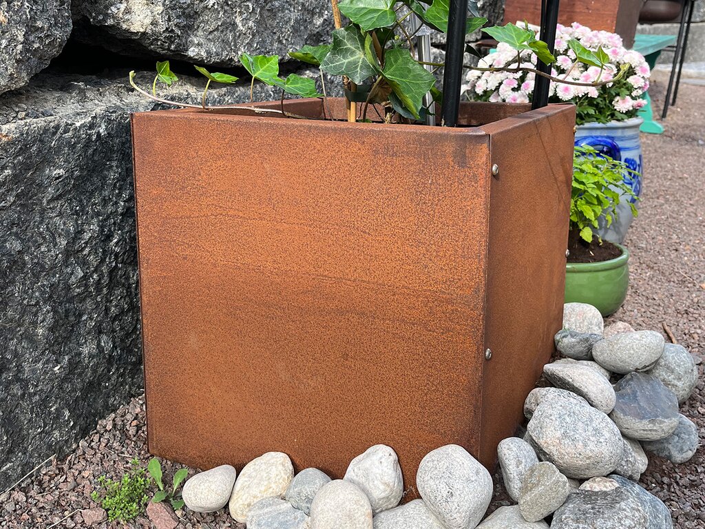 Blomsterkasse | Rust | 40x40cm - Bilde 1