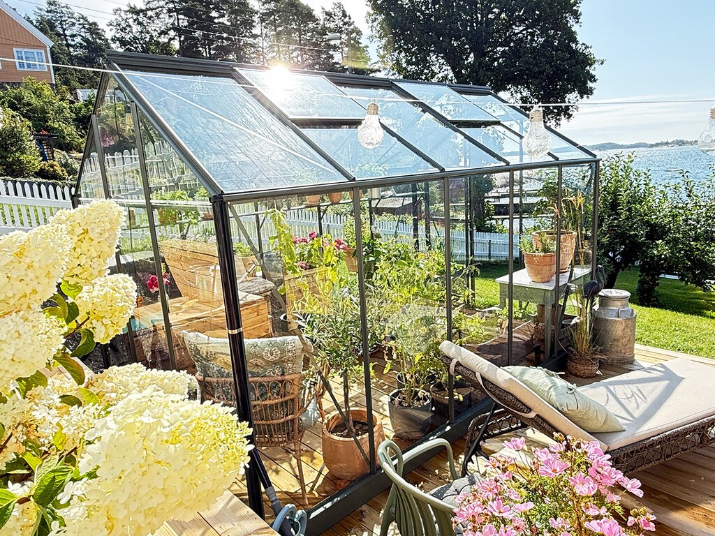 Drivhus Royal Well | Solstuen 7,5m² | Olivengrå - Bilde 8