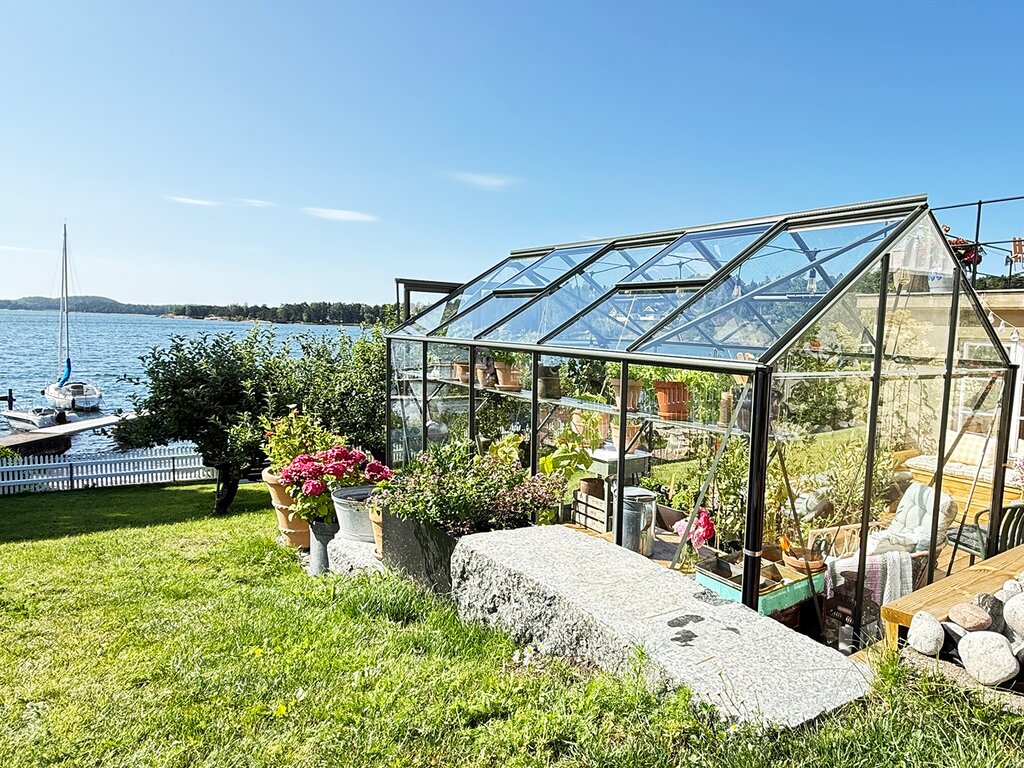 Drivhus Royal Well | Solstuen 7,5m² | Olivengrå - Bilde 1