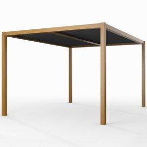 Large_Eikelakkert pergola fra kortside Pergola | Sørøya | 3x3m | Eikelakkert