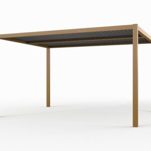 Large_Eikelakkert pergola fra side Pergola | Sørøya | 3x3m | Eikelakkert