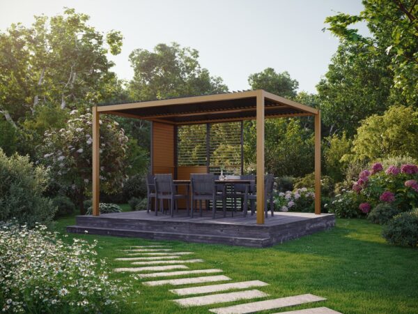 Pergola | Sørøya | 3x3m | Eikelakkert