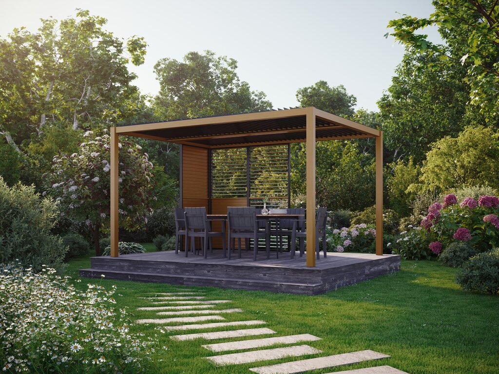 Pergola | Sørøya | 3x3m | Eikelakkert - Bilde 1