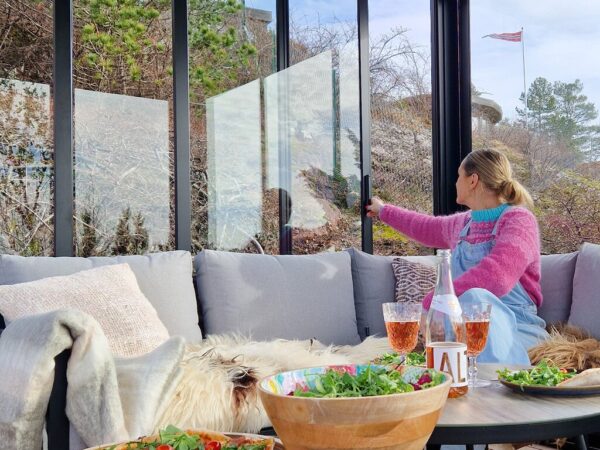 Pergola skyvedør | Sørøya | 270x218 | sort