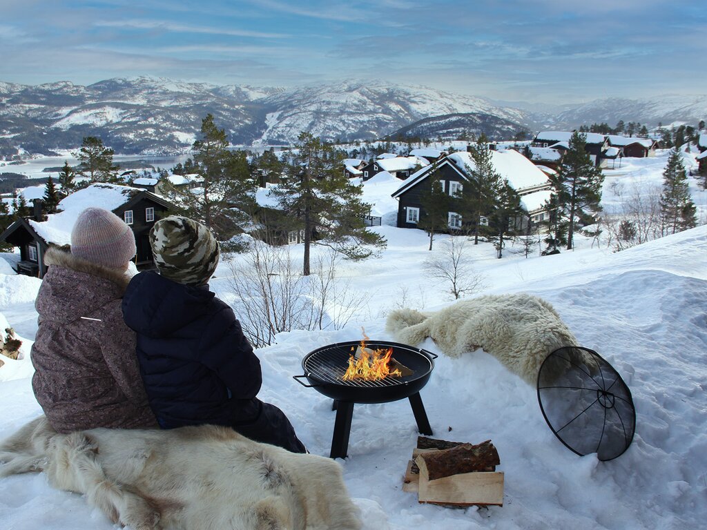 Bålpanne Stål D56cm m/ grillrist og gnistfanger - Bilde 5