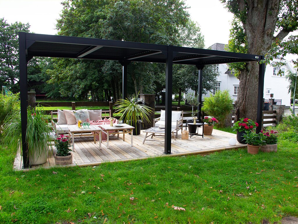Pergola | Sørøya | 4x6m sort - Bilde 1