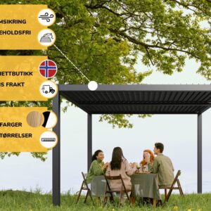 Large_Info Pergola Pergola | Sørøya | 3x3m | Eikelakkert