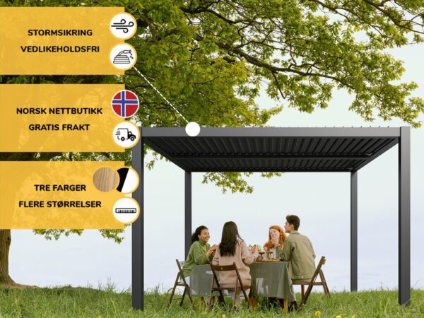 Pergola | Sørøya | 3x3m | sort