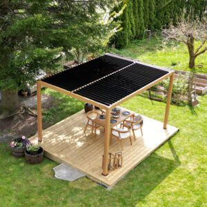 Large_Lofterud 1 4_3 Pergola | Sørøya | 3x3m | Eikelakkert