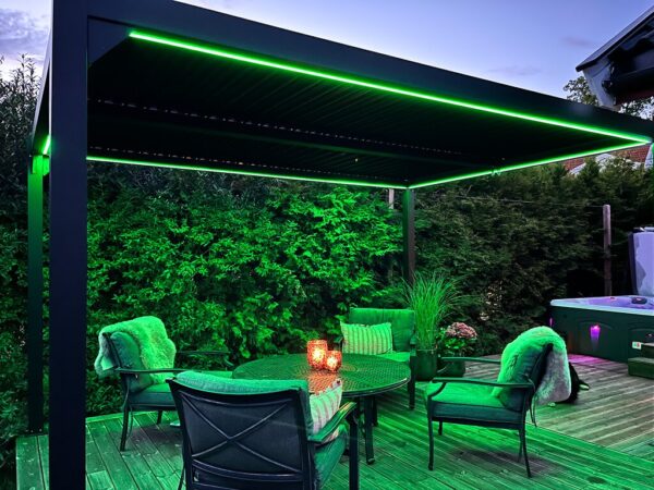 LED belysning Sørøya Pergola 3x3m