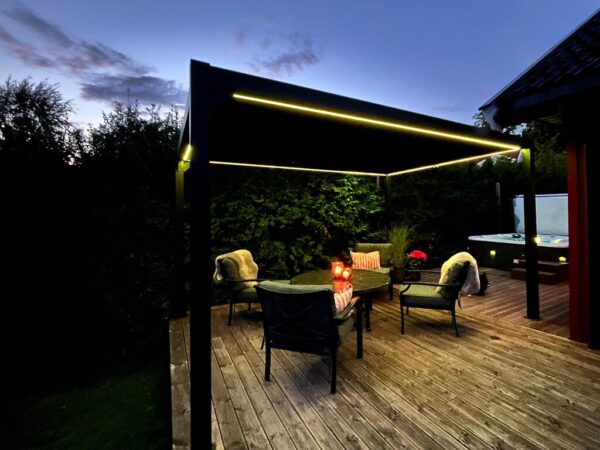 LED belysning Sørøya Pergola 3x3m