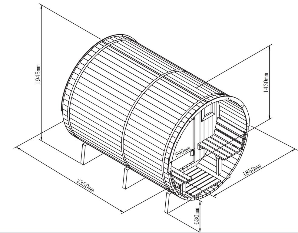 Sauna panorama med balkong | 6 personer - Bilde 6