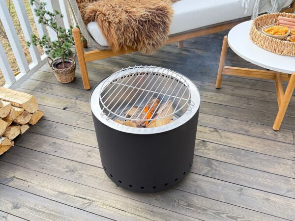 Large_Miljøbilde Gardia Smokeless bålpanne m/trekk sort