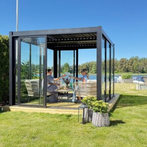 Large_Pergola 4_3 ved sjø Pergola | Sørøya | 3x3m | sort