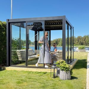 Large_Pergola dør 14_3 Pergola skyvedør | Sørøya | 270x218 | sort