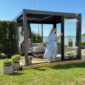 Large_Pergola dør 4_3 Pergola | Sørøya | 3x3m | sort