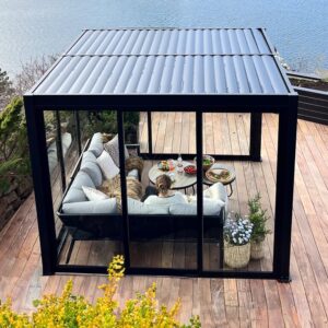 Large_Pergola dører Pergola | Sørøya | 3x3m | sort