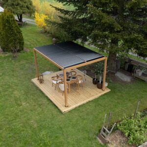 Large_Pergola fra oven Pergola | Sørøya | 3x3m | Eikelakkert