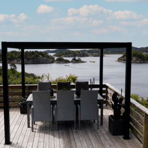 Large_Pergola på terrasse Pergola | Sørøya | 4x4m sort