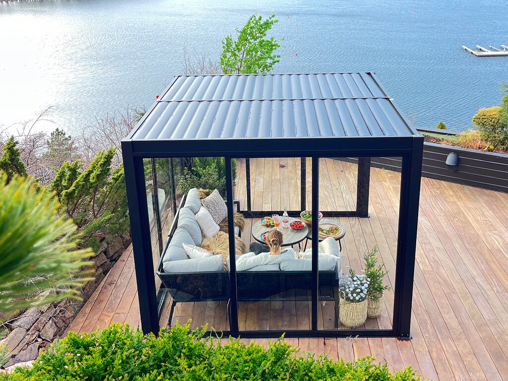 Pergola skyvedør | Sørøya | 370x218 | sort - Bilde 5