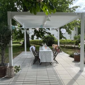 Large_Pergolafest Pergola | Sørøya | 3x3m hvit