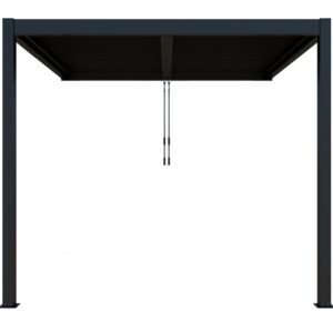 Pergola veggmontert høy | Sørøya | 3x3m sort