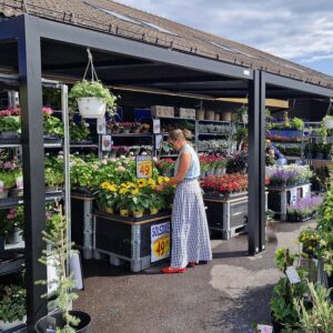 Pergola veggmontert høy | Sørøya | 3x3m sort