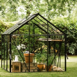 Drivhus Royal well Spire 7,2m² Sort