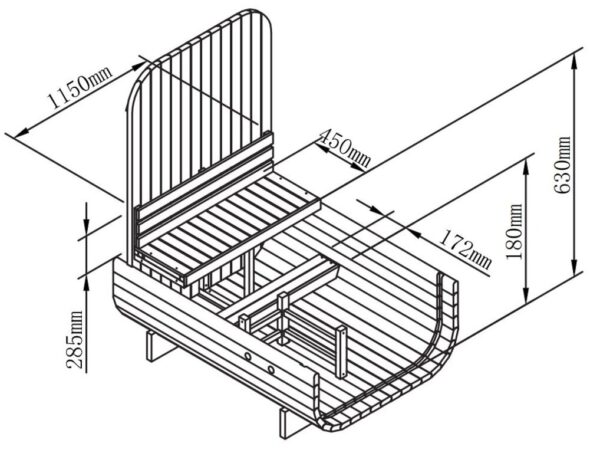 Sauna kube | 2 personer