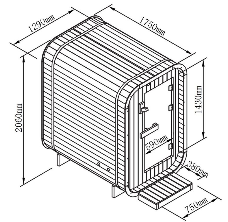 Sauna kube | 2 personer - Bilde 3