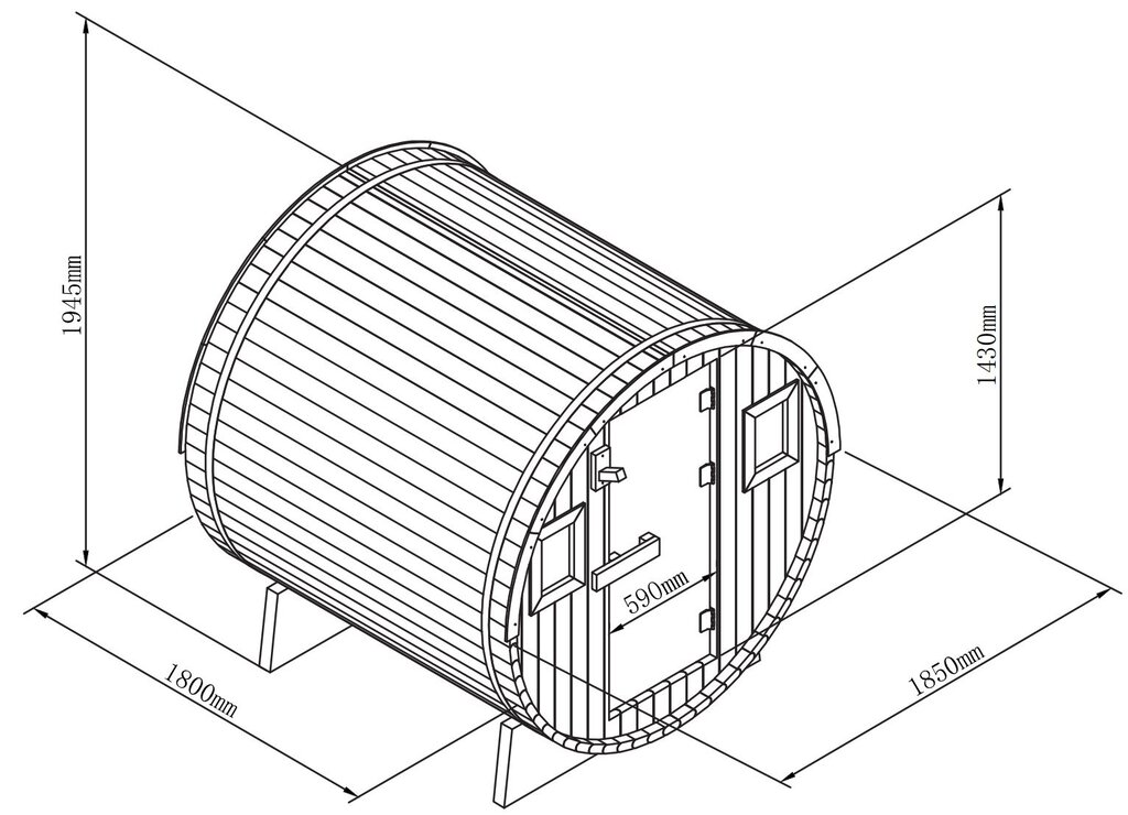 Sauna tønne | 6 personer - Bilde 6