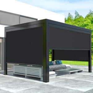 Large_Sørøya paergola med vegger (Nettside) Pergola | Sørøya | 4x4m sort