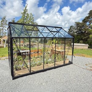 Large_Sort drivhus lillerud Drivhus Royal Well Solstuen 7,5m² Sort